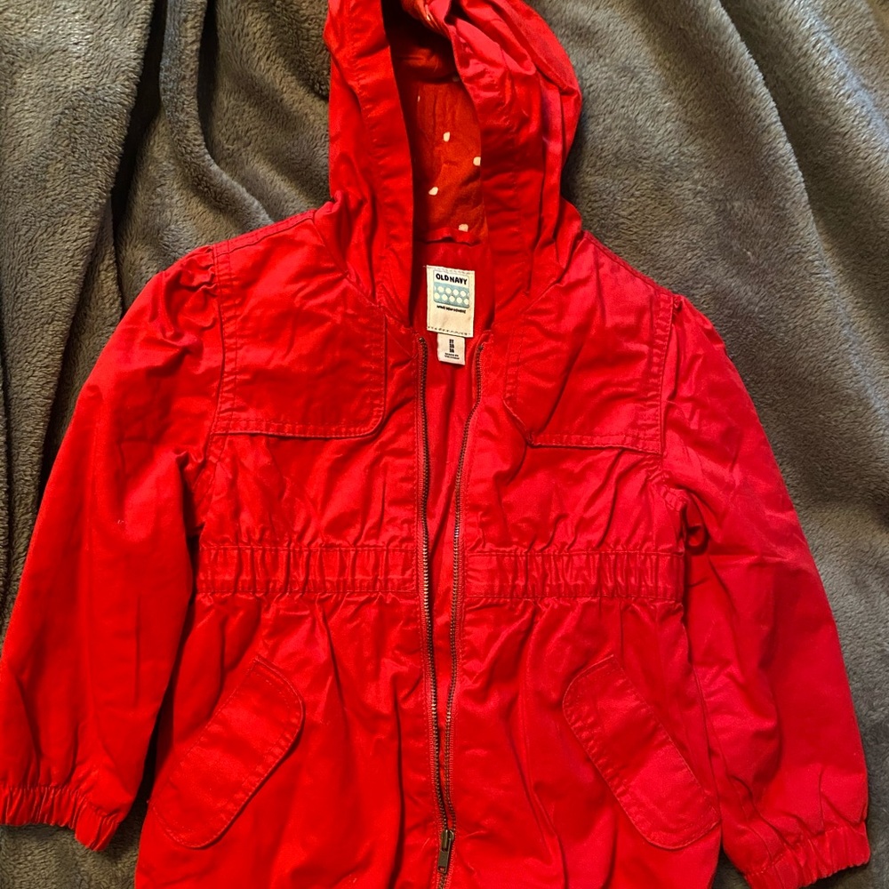 Old Navy red parka 3t girls
